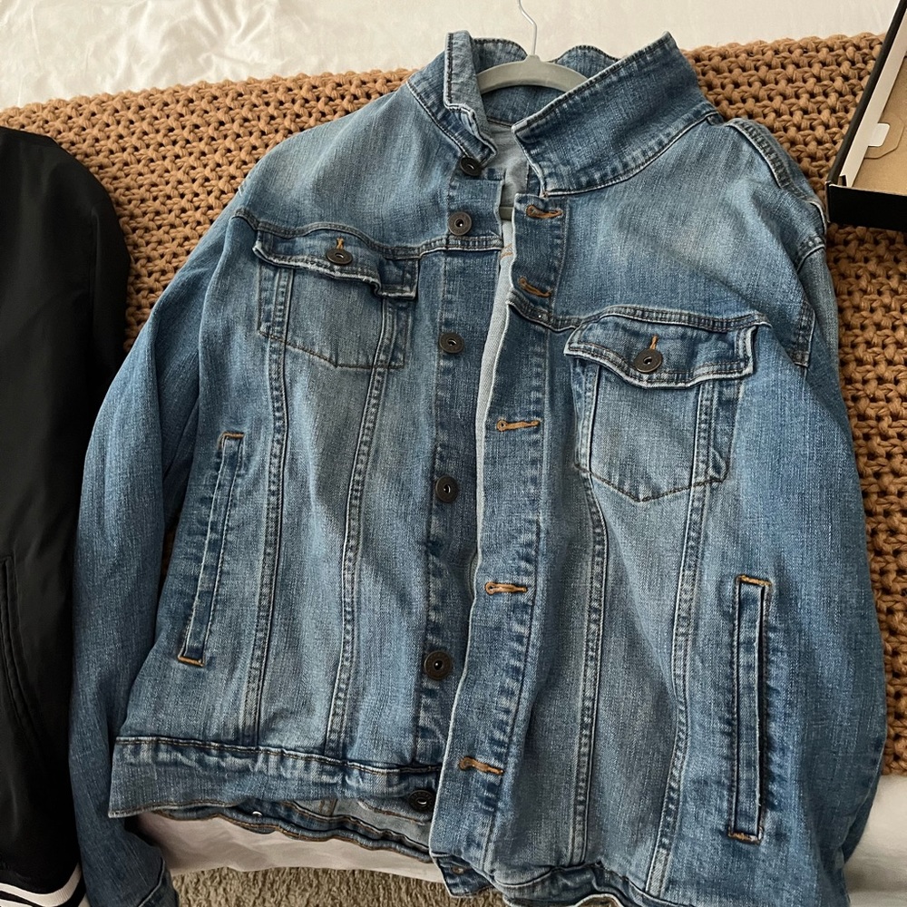 2 jackets, one jean and one windbreaker both jackets 50$